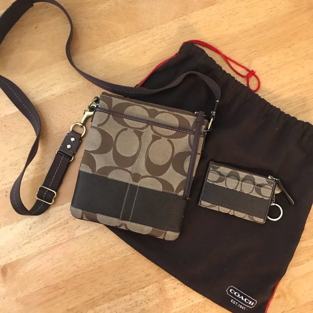 COACH Crossbody Bag with Keychain Clutch